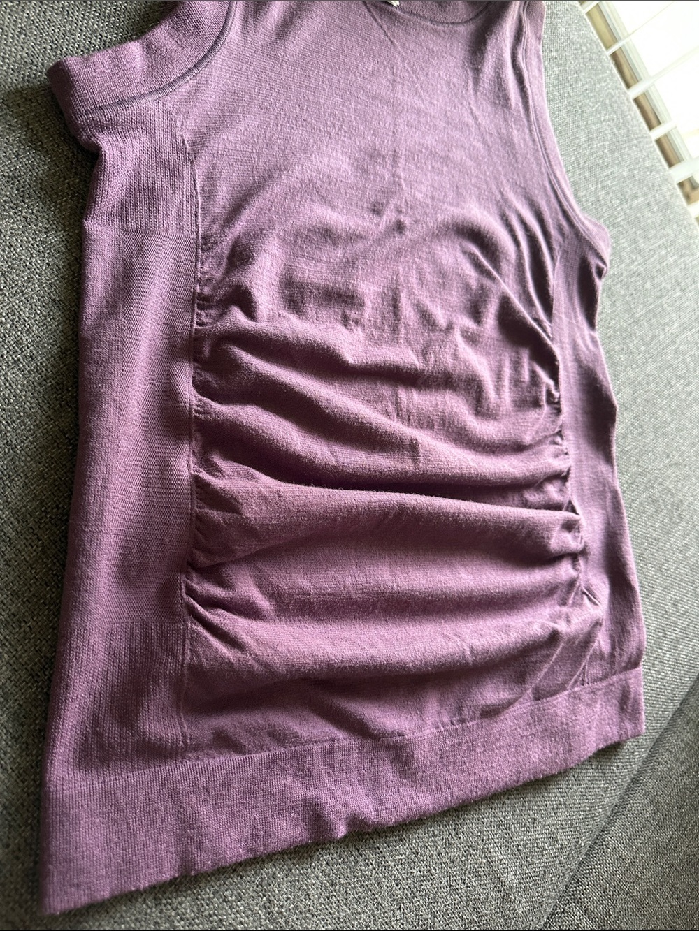 Athleta Mauve Ruched Sleeveless Tank Top - Picture 5 of 8